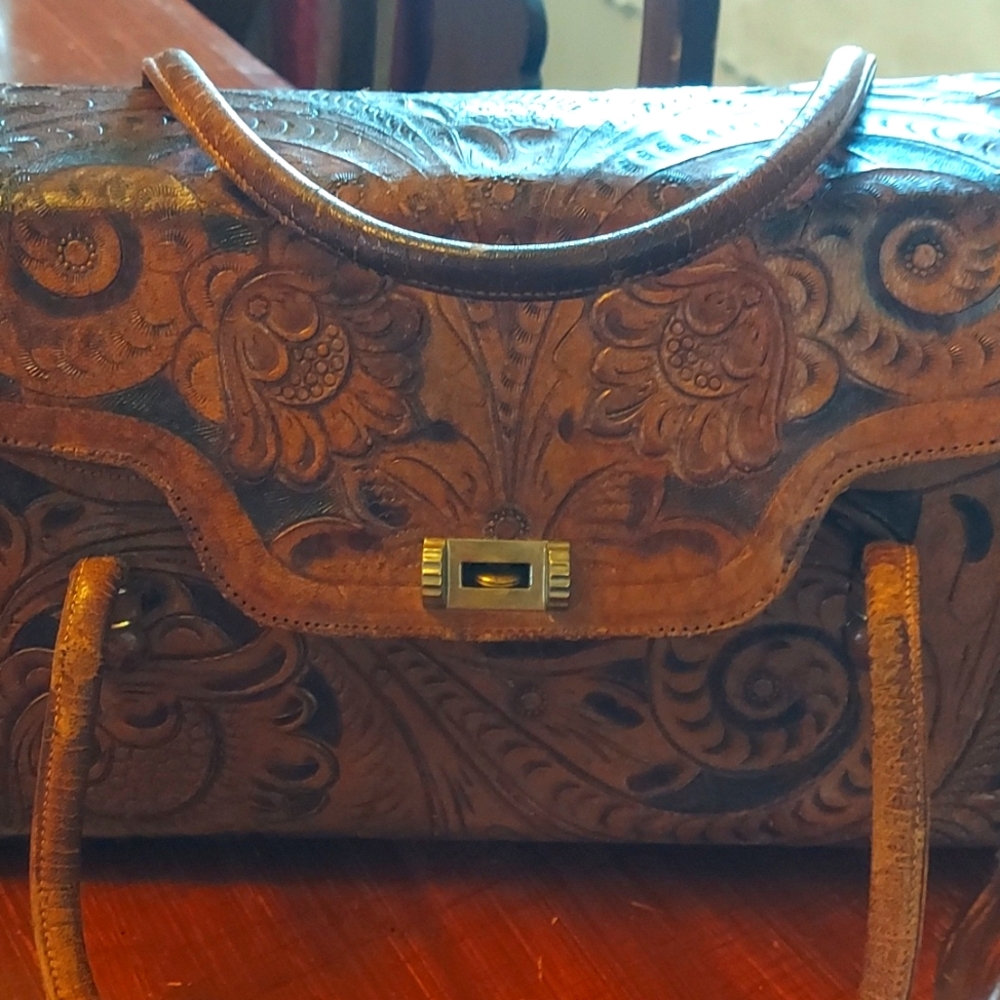 hand tooled bag